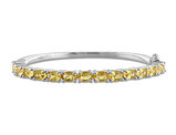 7.05 Carat (ctw) Citrine Bangle Bracelet in Sterling Silver