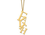 Yellow Plated Stainless Steel FAITH Charm Pendant Necklace with Chain (16 Inches)