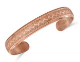 Stainless Steel Rose Plated Polished Heart Cuff Bangle Bracelet