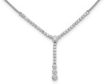 1.00 Carat (ctw SI1-SI2, G) Lab-Grown Diamonds Bolo Necklace 14K White Gold