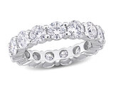 5.55 Carat (ctw) Lab-Created Moissanite Anniversary Eternity Ring Band Sterling Silver
