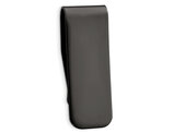 Men's Black Plated Brushed Stainless Steel Polished Money Clip 