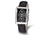 Mens Charles-Hubert Dual Time Watch with Leather Band