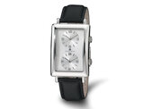 Mens Charles-Hubert Dual Time Watch with Leather Band