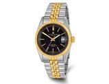 Mens Charles-Hubert Two Tone Black Dial Watch (35mm)