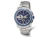 Mens Charles-Hubert Stainless Steel Chronograph Blue Dial Watch
