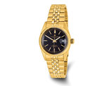 Mens Charles-Hubert Yellow Plated Steel Black Dial Watch (35mm)