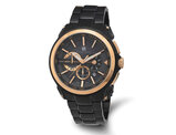 Mens Charles-Hubert Stainless Steel Chronograph Black Dial Watch