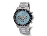 Mens Charles-Hubert Stainless Steel Chronograph Blue Dial Watch