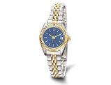 Ladies Charles-Hubert Two Tone Stainless Steel Blue Dial Watch (26mm)