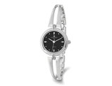 Ladies Charles-Hubert Chrome Finished Brass Black Dial Watch
