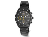 Mens Mason Black Steel Chronograph Watch (43mm)