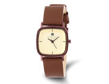 Ladies Charles-Hubert Champagne Dial Watch with Brown Leather Band