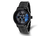 Mens Mason Black Stainless Steel Blue Race Car Rim Watch