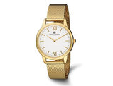 Mens Charles-Hubert Yellow Plated Stainless Steel Watch with Mesh Band (38mm)