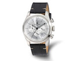 Mens Charles-Hubert Dual Time Watch with Black Leather Band