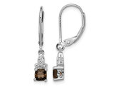 1/2 Carat (ctw) Smoky Quartz Dangle Earrings in Sterling Silver