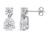 5.00 Carat (ctw) Moissanite Dangle Drop Earrings in Sterling Silver