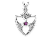 1/5 Carat (ctw) Lab-Grown Diamond Pendant 14K White Gold (NO CHAIN)