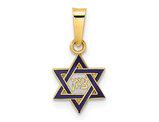 Small 14K Yellow Gold Star of David ZION Pendant (NO CHAIN)