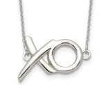 Sterling Silver X-O Pendant Necklace with Chain (16 inches)