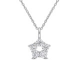 1.00 Carat (ctw VS1-VS2) Lab-Grown Diamond Star Pendant Necklace Sterling Silver with Chain
