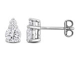 1.00 Carat (ctw VS1-VS2) Lab-Grown Two-Stone Diamond Earrings Sterling Silver