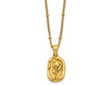 Yellow Plated Stainless Steel Flower Pendant Necklace with Chain