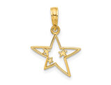 14K Yellow Gold Polished Star of Stars Pendant (No CHAIN)