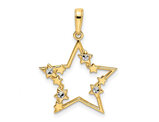 14K Yellow Gold Polished Star of Stars Pendant (No CHAIN)