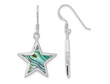 Abalone Dangling Star Earrings in Sterling Silver