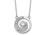 1/2 Carat (ctw VS1-VS2,F) Lab-Grown Diamond Swirl Necklace Pendant in 14K White Gold with Chain