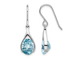 6.40 Carat (ctw) Blue Topaz Dangle Earrings in Sterling Silver