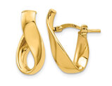 14K Yellow Gold Twist Post Earrings