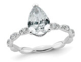 1.83 Carat (ctw VS, F) Certified Lab-Grown Pear Diamond Engagement Ring 14K White Gold