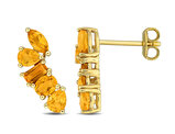 1.44 Carat (ctw) Citrine Dangle Earrings in Yellow Sterling Silver