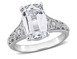 4.16 Carat (ctw) Lab-Created White Sapphire Cocktail Ring in Sterling Silver