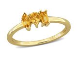 2/5 Carat (ctw) Citrine Band Ring in Yellow Plated Sterling Silver Yellow Gold