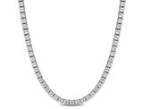 6.00 Carat (ctw) Lab-Created White Sapphire Tennis Necklace Sterling Silver