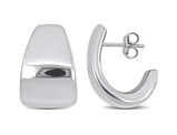 Sterling Silver J-Hoop Earrings (21 mm)