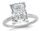 5.00 Carat (ctw VS, F) Certified Lab-Grown Radiant Diamond Solitaire Engagement Ring 14K White Gold