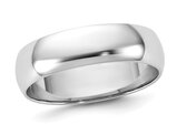 Men's or Ladies 14K White Gold 5.5mm Wedding Band Ring
