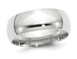 Mens Platinum Comfort Fit 8mm Wedding Band Ring
