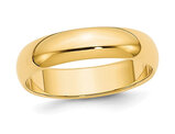 Ladies 14K Yellow Gold 4.5mm Wedding Band Ring