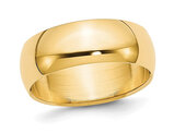 Mens or Ladies 14K Yellow Gold 6.5mm Wedding Band Ring