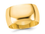 Mens or Ladies 14K Yellow Gold 11mm Wedding Band Ring