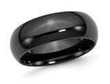 Men's Black Titanium Polished Band Ring (8mm)