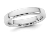 Ladies 14K White Gold European 5mm Comfort-Fit Wedding Band Ring