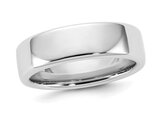 Mens or Ladies 14K White Gold European 6mm Comfort-Fit Wedding Band Ring