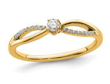 14K Yellow Gold Promise Ring with 1/8 Carat (ctw SI,G+) Lab Grown DiamondsDiamonds